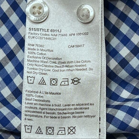 Men’s Timberland Button Down Dress Shirt Blue Plaid XL - Picture 3 of 8